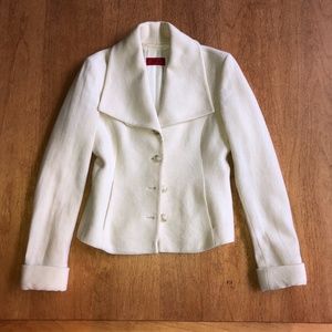 White Hugo Boss Wool Jacket
